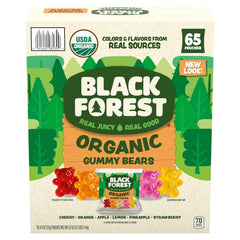 Black Forest Gummy Bears close-up shows juicy texture inviting a bite.