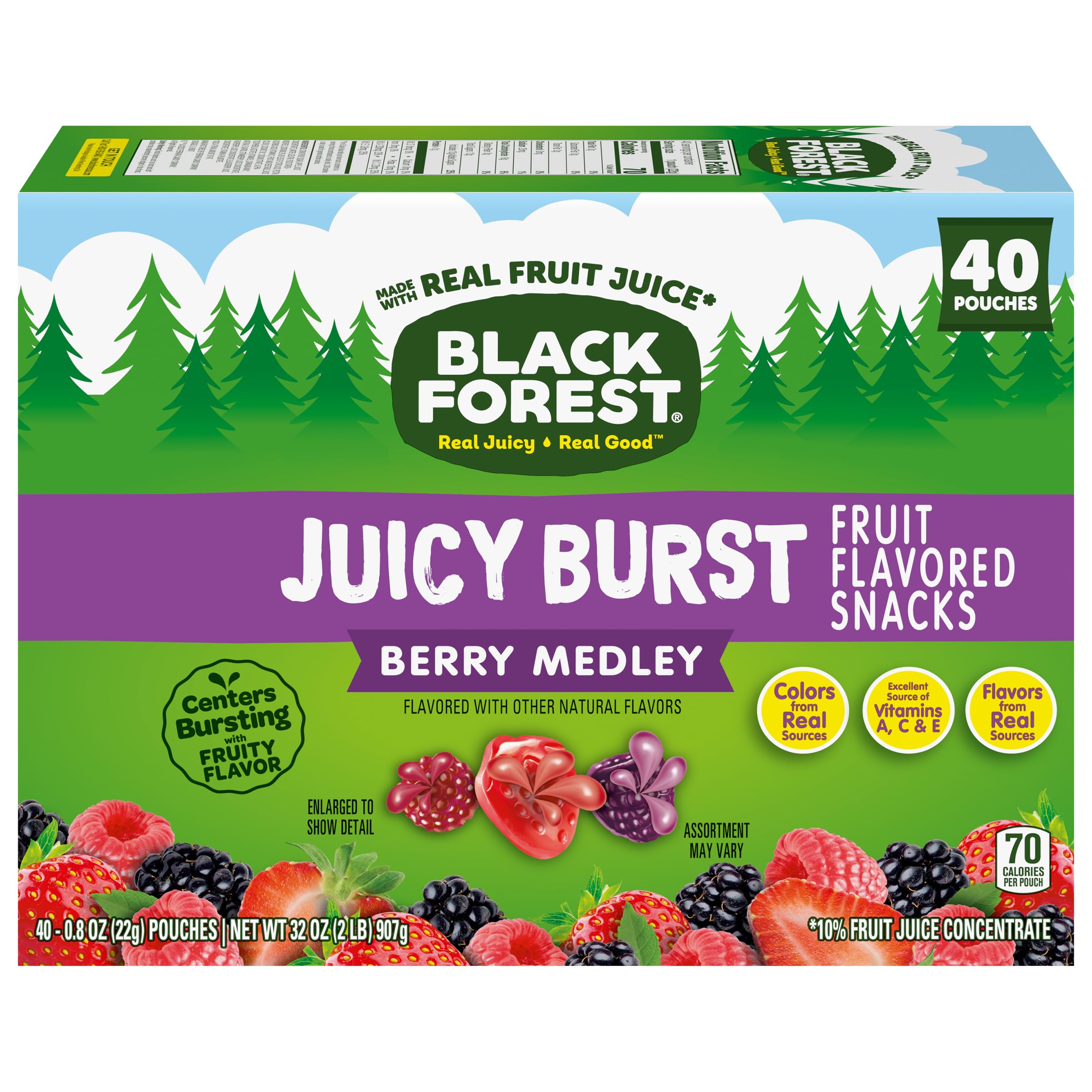 On-the-go snack option from Black Forest Juicy Burst Berry Medley