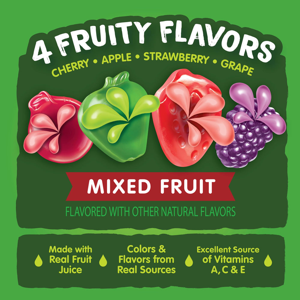 Grape-flavored Black Forest Juicy Burst fruit snack, vibrant and chewy.