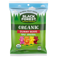 Black Forest Organic Gummy Bears box, 12-pack, ideal for pantry snacks.