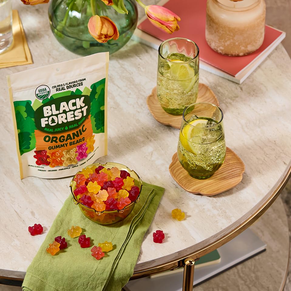Recyclable packaging shown for Black Forest Gummy Bears