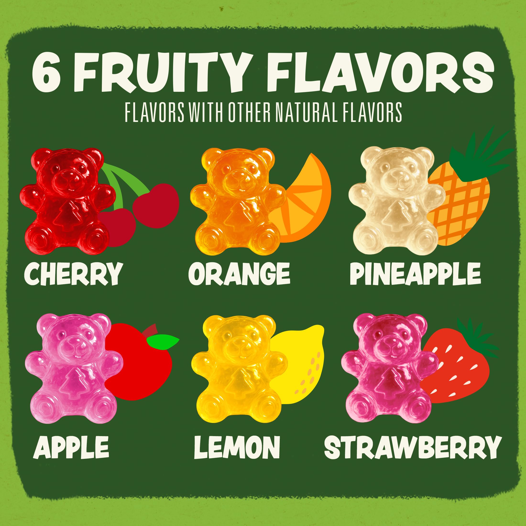 Soft, chewy texture of Black Forest Organic Gummy Bears in hand