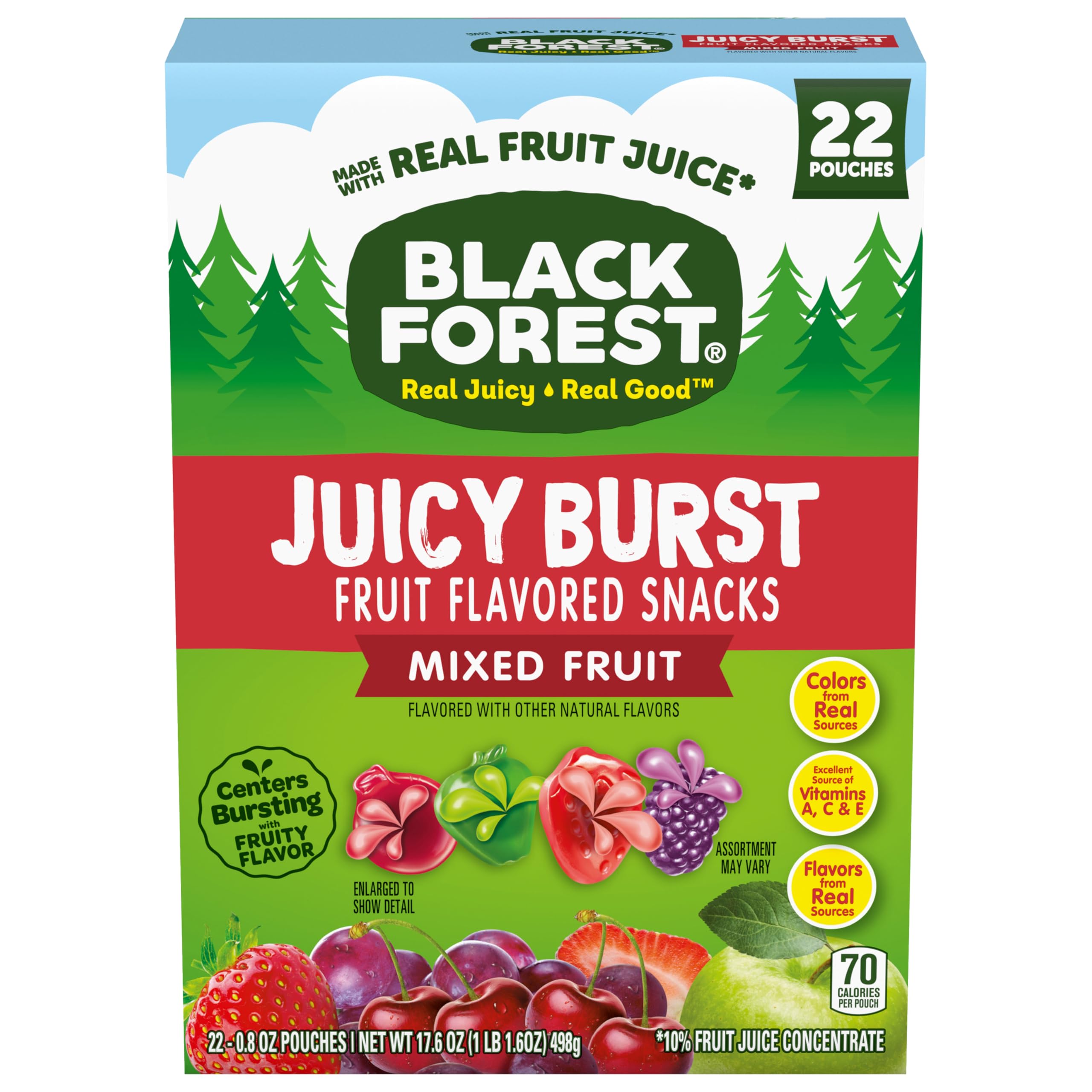 Black Forest soft juicy texture snack loved for its gentle bite and burst center