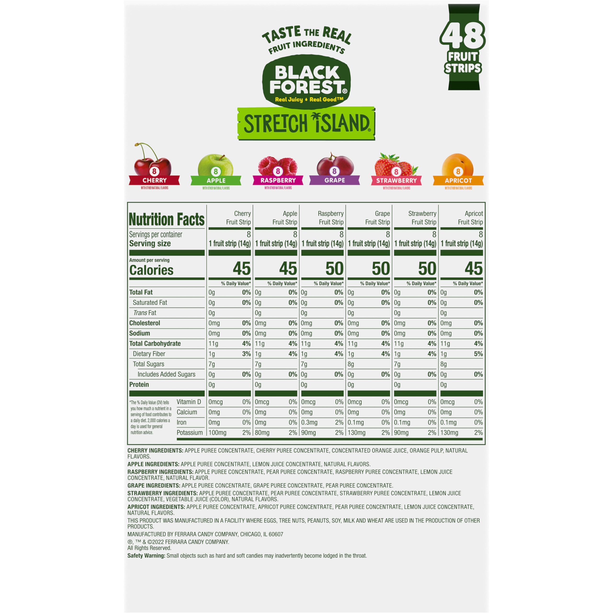 Black Forest Stretch Island apricot-fruit strip, sunny flavor on the go.