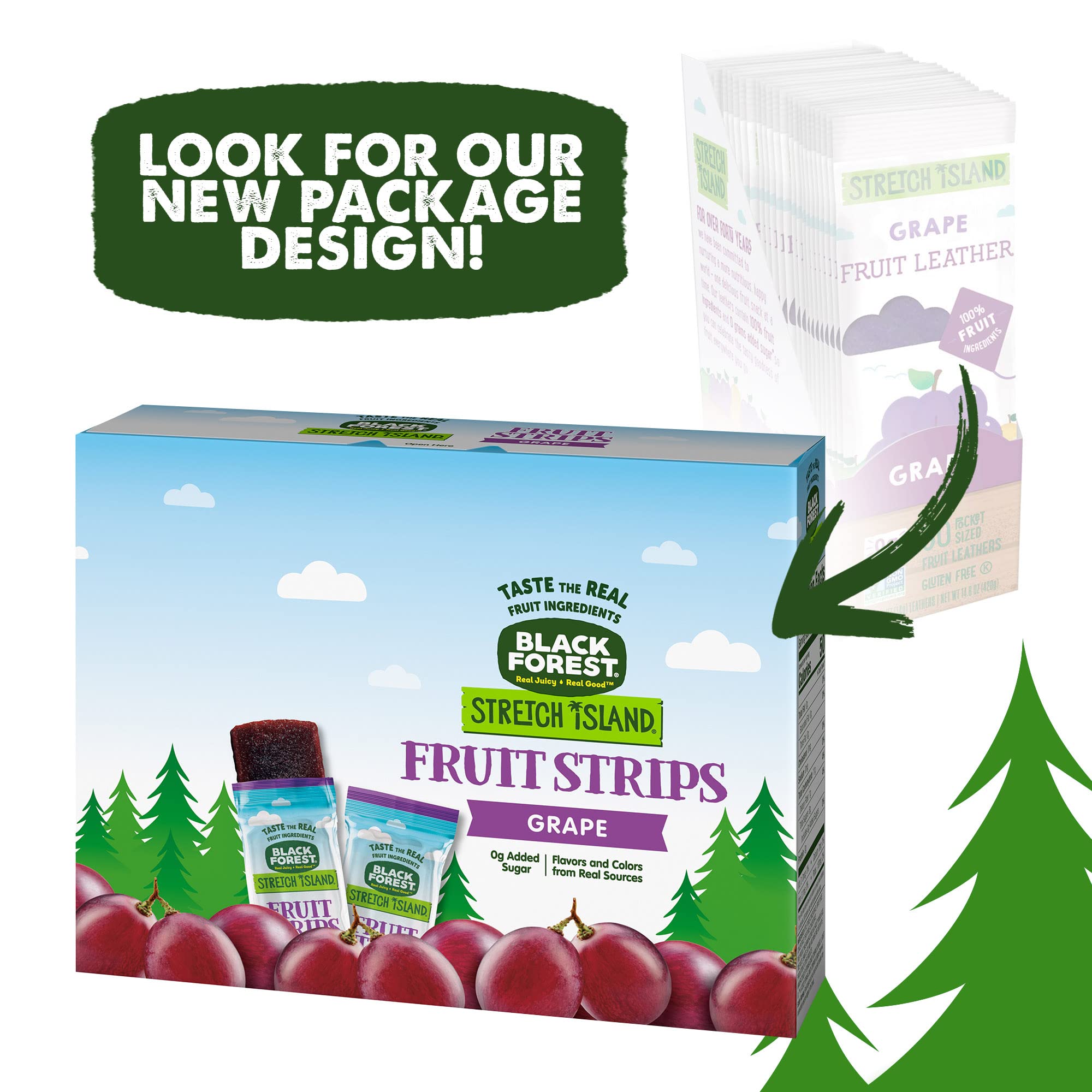 On-the-go snack: Black Forest Stretch Island grape fruit strip during travel