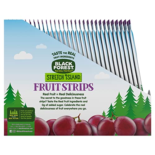 Black Forest Stretch Island grape strip placed inside a lunchbox for school meals
