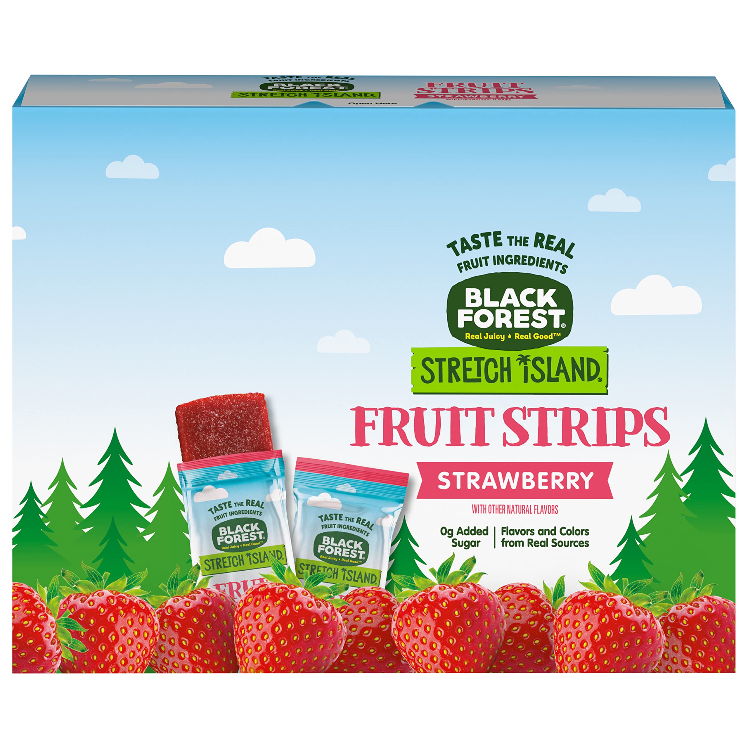 Black Forest Stretch Island box of strawberry strips for easy lunchbox snacking