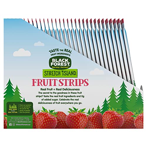 Black Forest Stretch Island packaging displaying 0g added sugar claim