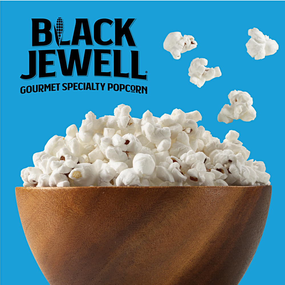 Serving bowl with Black Jewell popcorn for shareable movie-night enjoyment.
