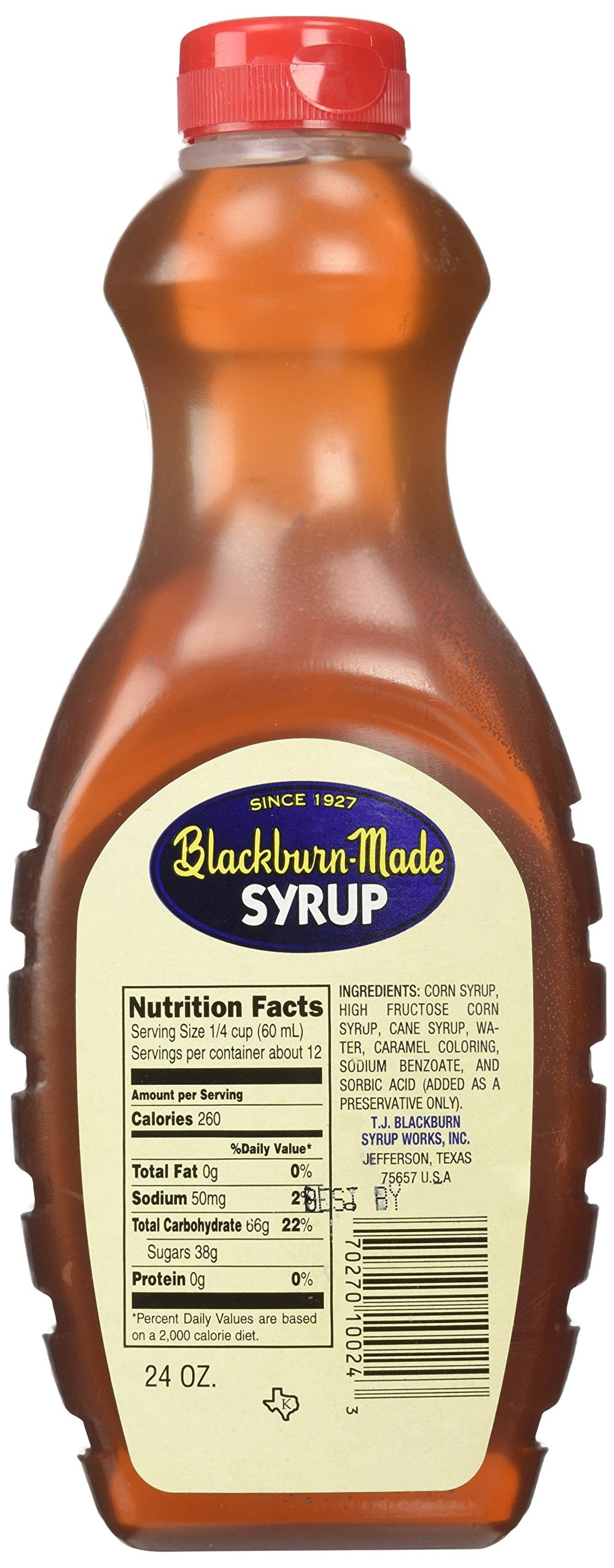 Blackburn's syrup used in baking and desserts for natural sweetness.