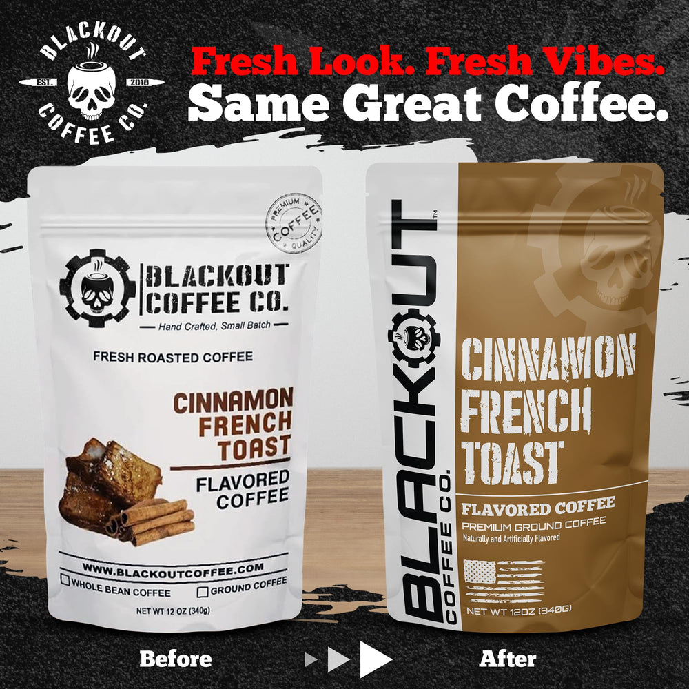 Steeped cup of Blackout Coffee Cinnamon French Toast showing smooth flavor balance