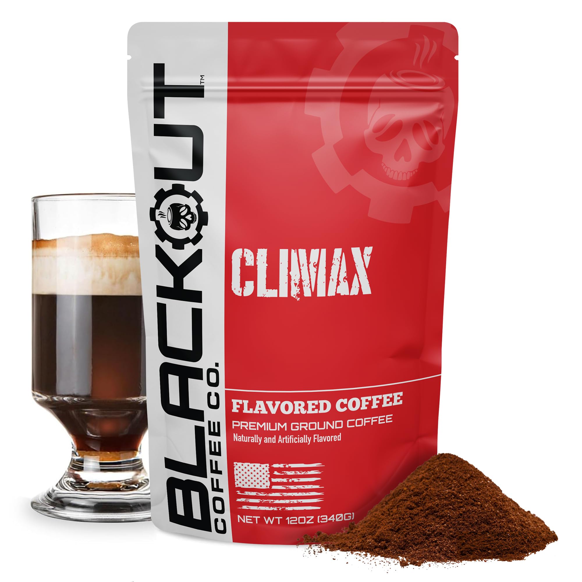 Blackout Coffee Co Climax Amaretto bag highlights bold aroma for quick morning brew