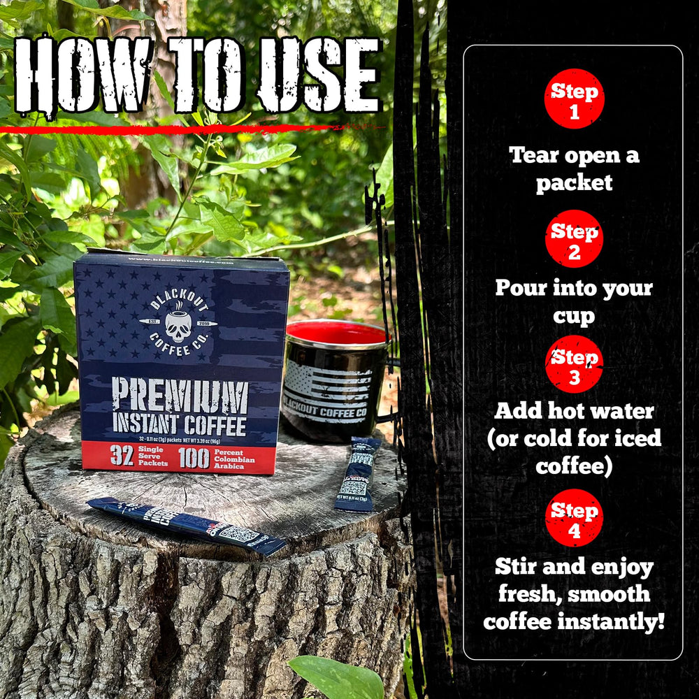 Blackout Coffee on-the-go morning routine with bold aroma