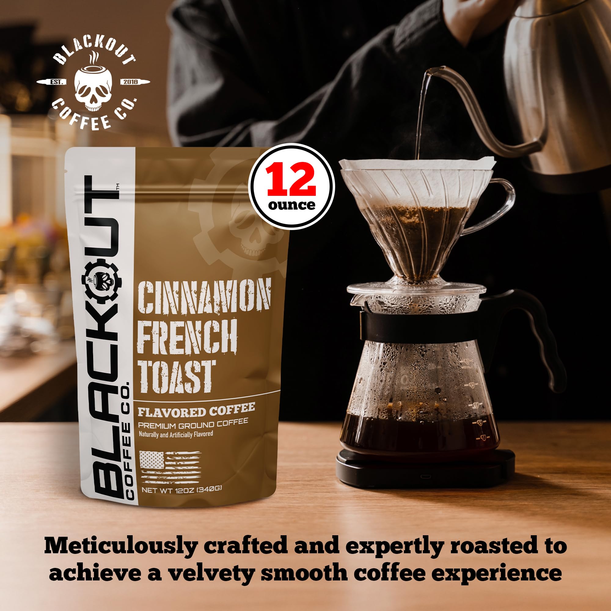 Pre-ground coffee for easy brewing by drip, espresso, or pour-over methods