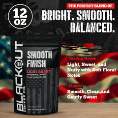 Blackout Coffee Co. Smooth Finish pre-ground packaging ready to use