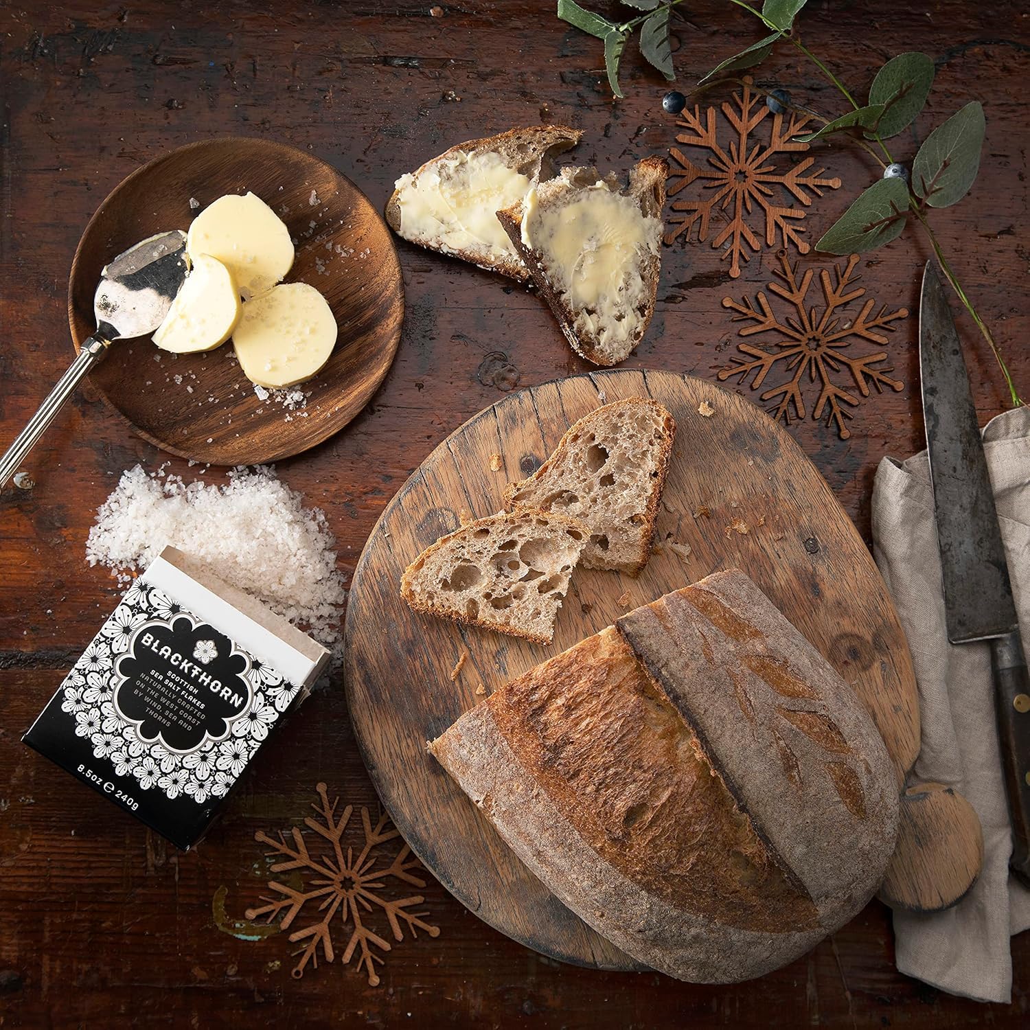 Compact Blackthorn salt box design with reusable packaging