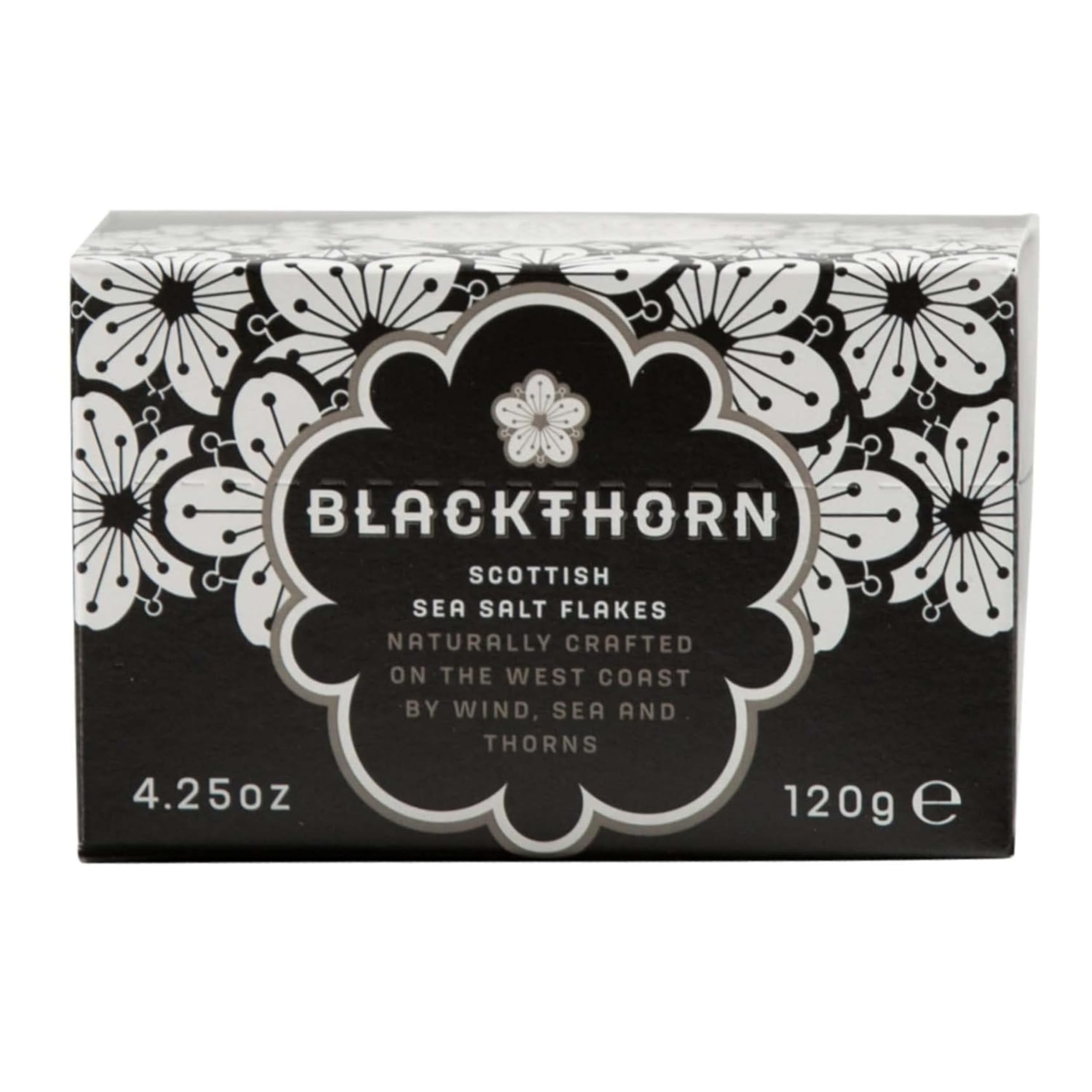 Blackthorn Scottish Sea Salt Flakes bottle pour, premium finishing salt for meals