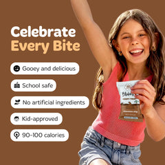 Packaging design for Blake’s Crispy Treats Chocolate Chip highlighting allergen information.