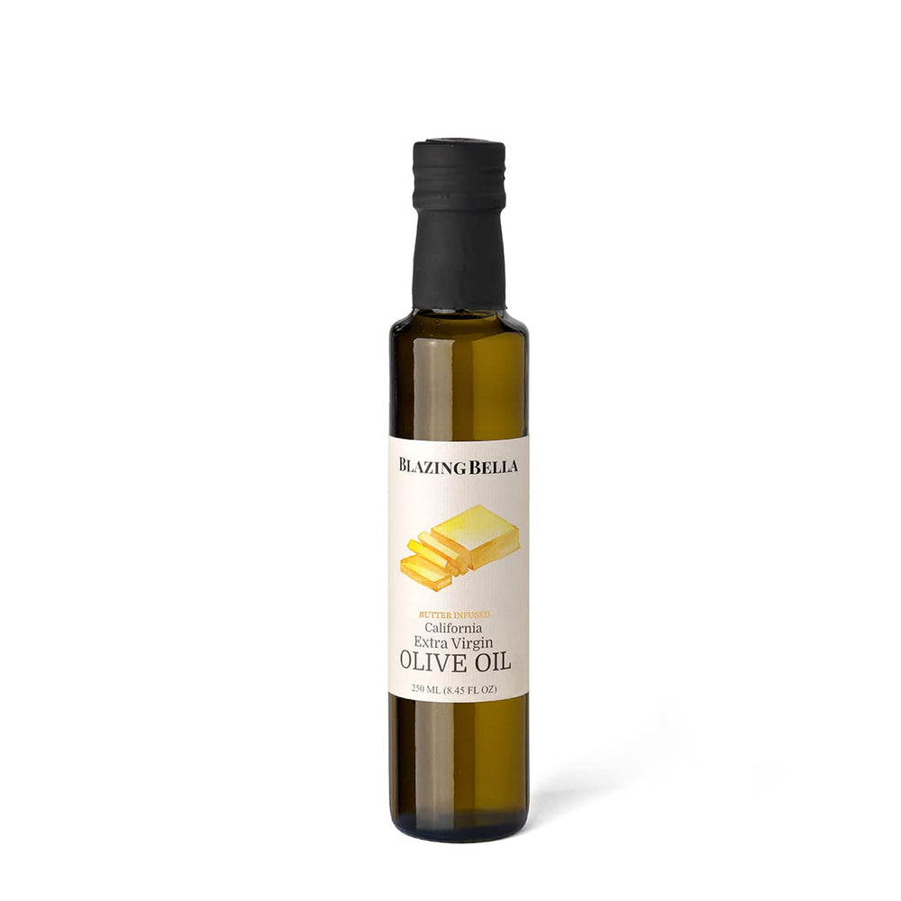Blazing Bella Butter Olive Oil bottle with pour spout for easy controlled cooking