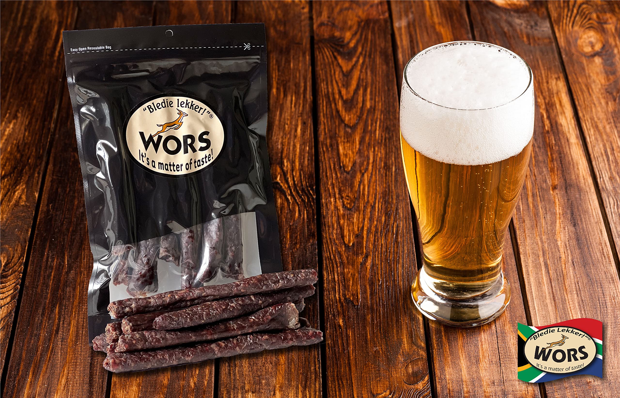 Bledie Lekker Droewors packaged, served in a bowl for a flavorful shareable moment.
