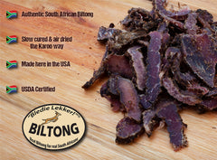 Bledie Lekker sliced beef biltong slices ready for a quick snack