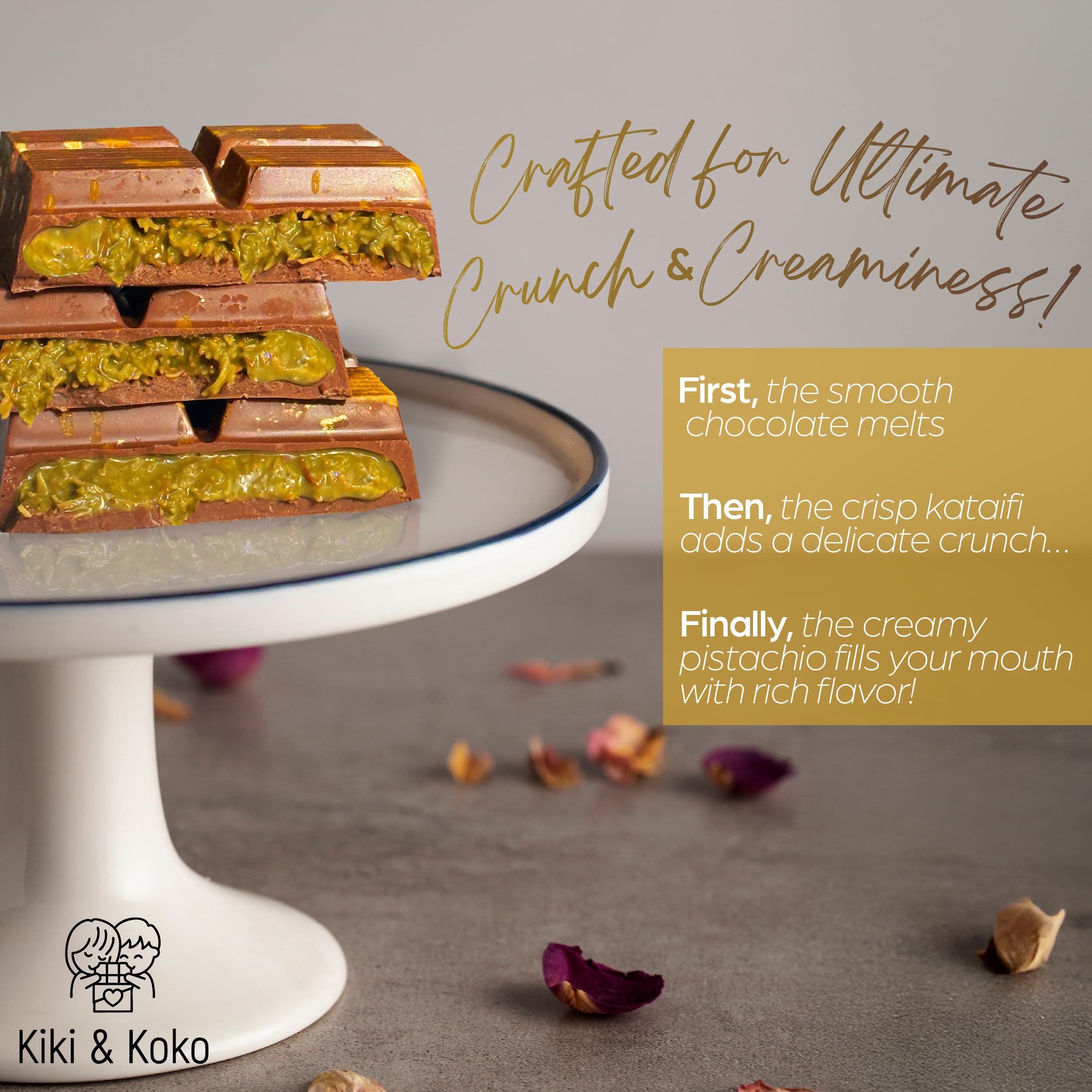 Bleib Gesund Dubai Chocolate Pistachio Bar pistachio cream close-up, creamy filling