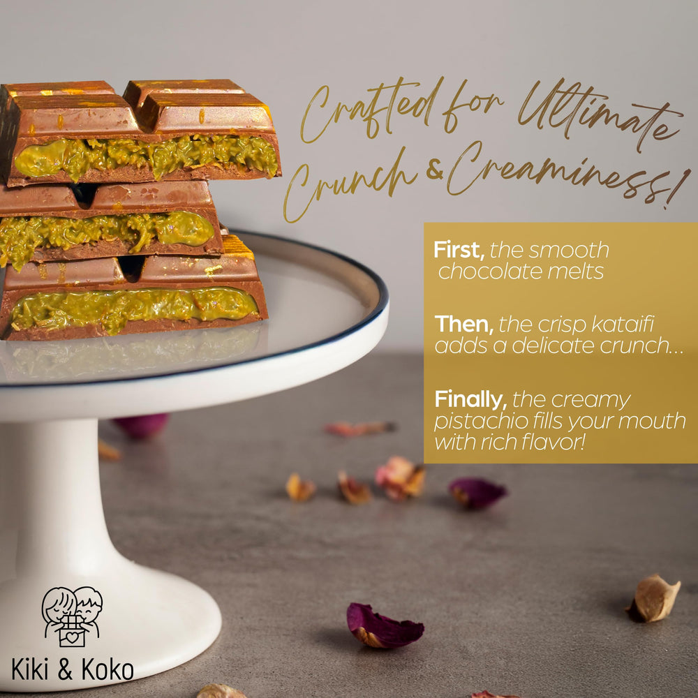 Bleib Gesund Dubai Chocolate Pistachio Bar pistachio cream close-up, creamy filling