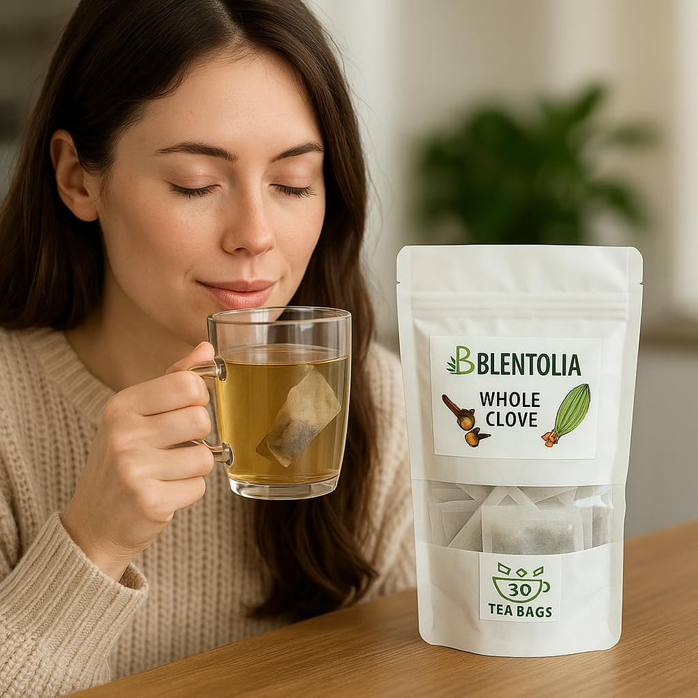 Blentolia spice tea closeup; rich aroma and flavor notes in every sip.