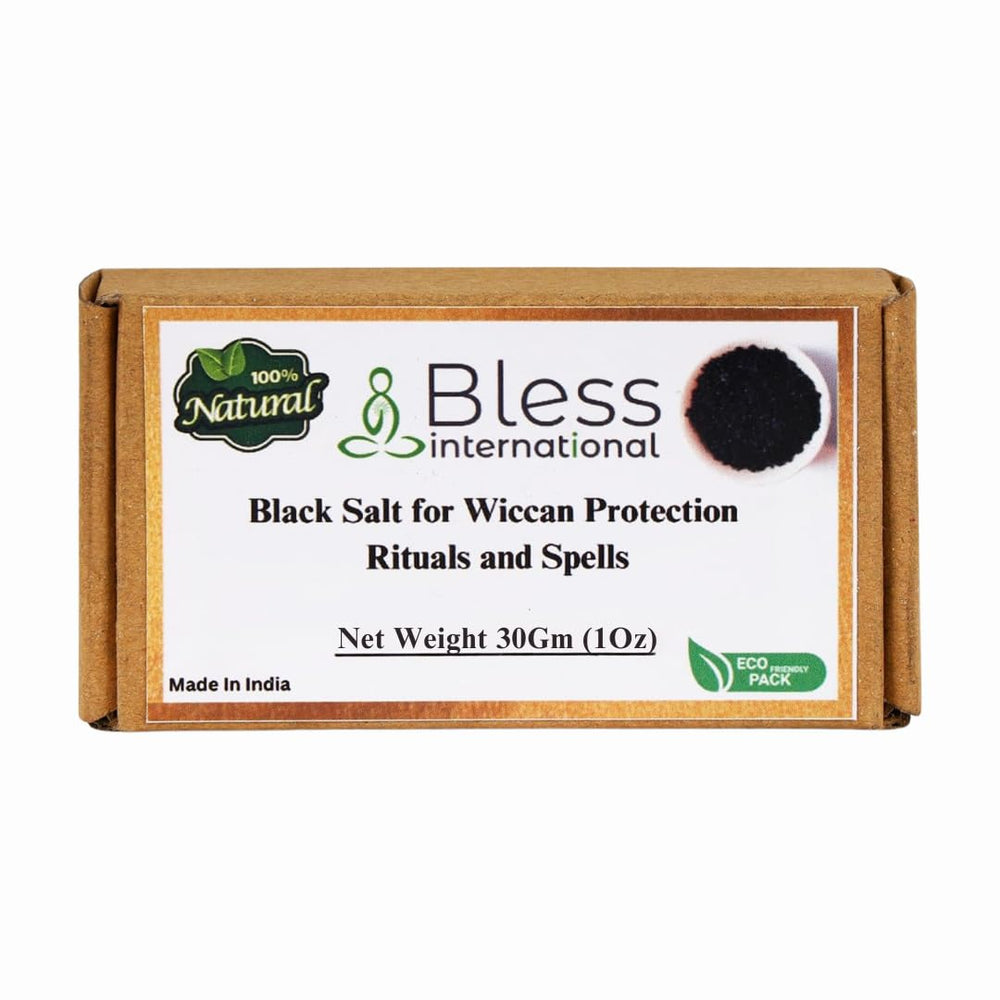Bless International Black Salt bottle on an altar for focused protection rituals