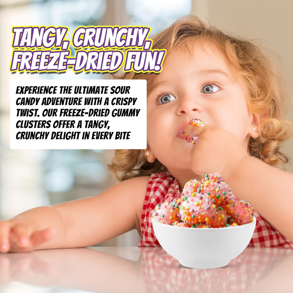 Bliss Life freeze-dried candy variety pack showcasing colorful clusters