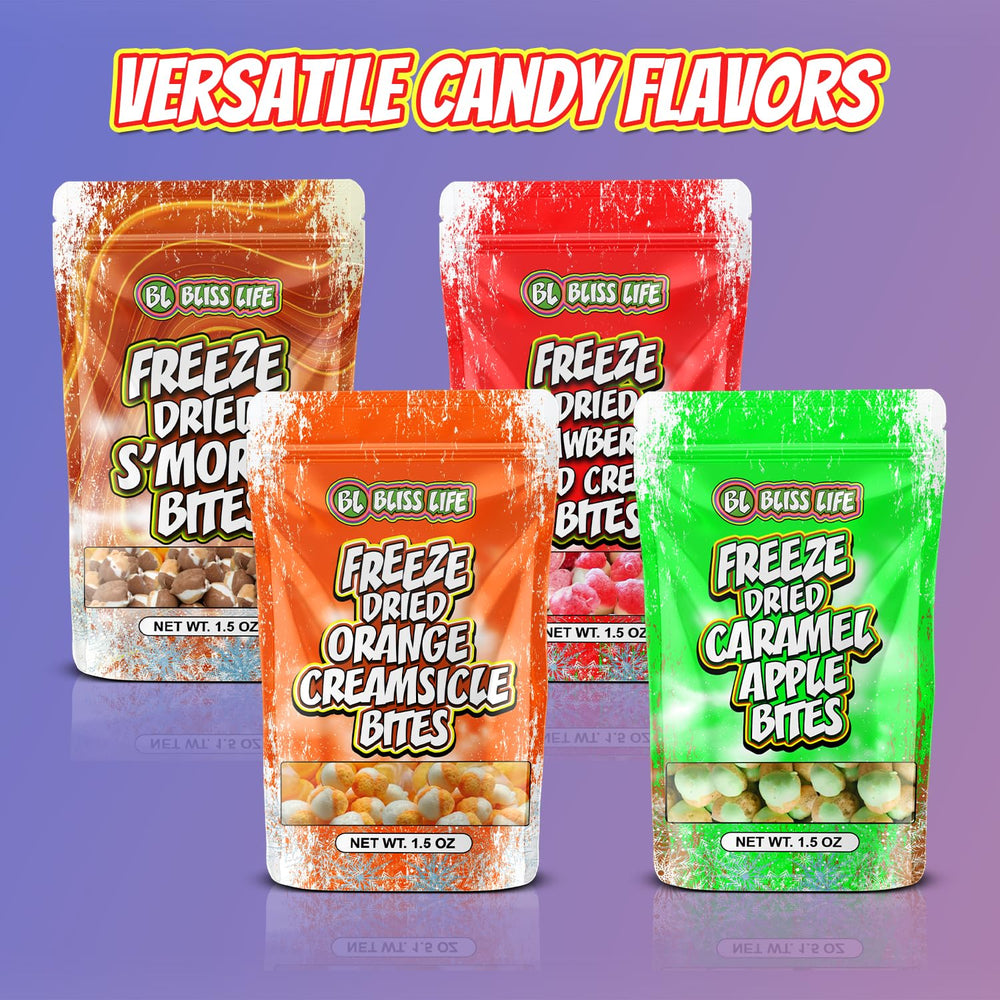 Bliss Life Low-calorie snack label visible on a single piece.