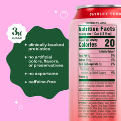 Bloom Nutrition Bloom Pop Shirley Temple pour with sparkling prebiotic soda