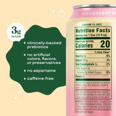 Bloom Pop Strawberry Cream 12-pack ready for on-the-go healthy, caffeine-free sipping.