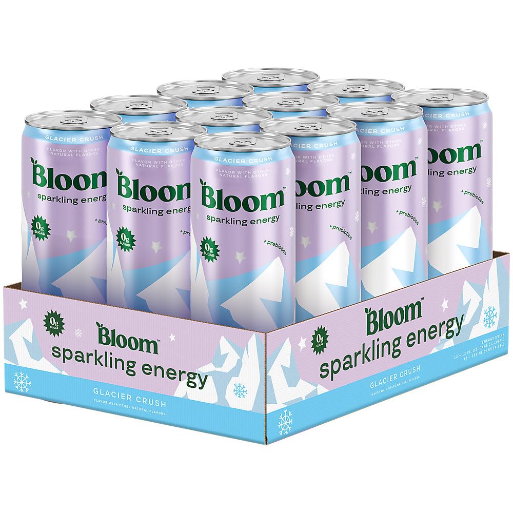 Prebiotics and lychee flavor in Bloom Glacier Crush, vegan and gluten-free
