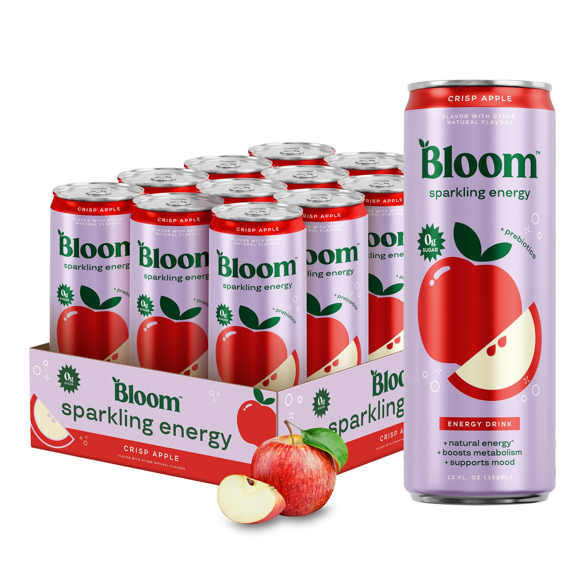 Bloom Nutrition Sparkling Energy Apple can boosts alertness with zero sugar.