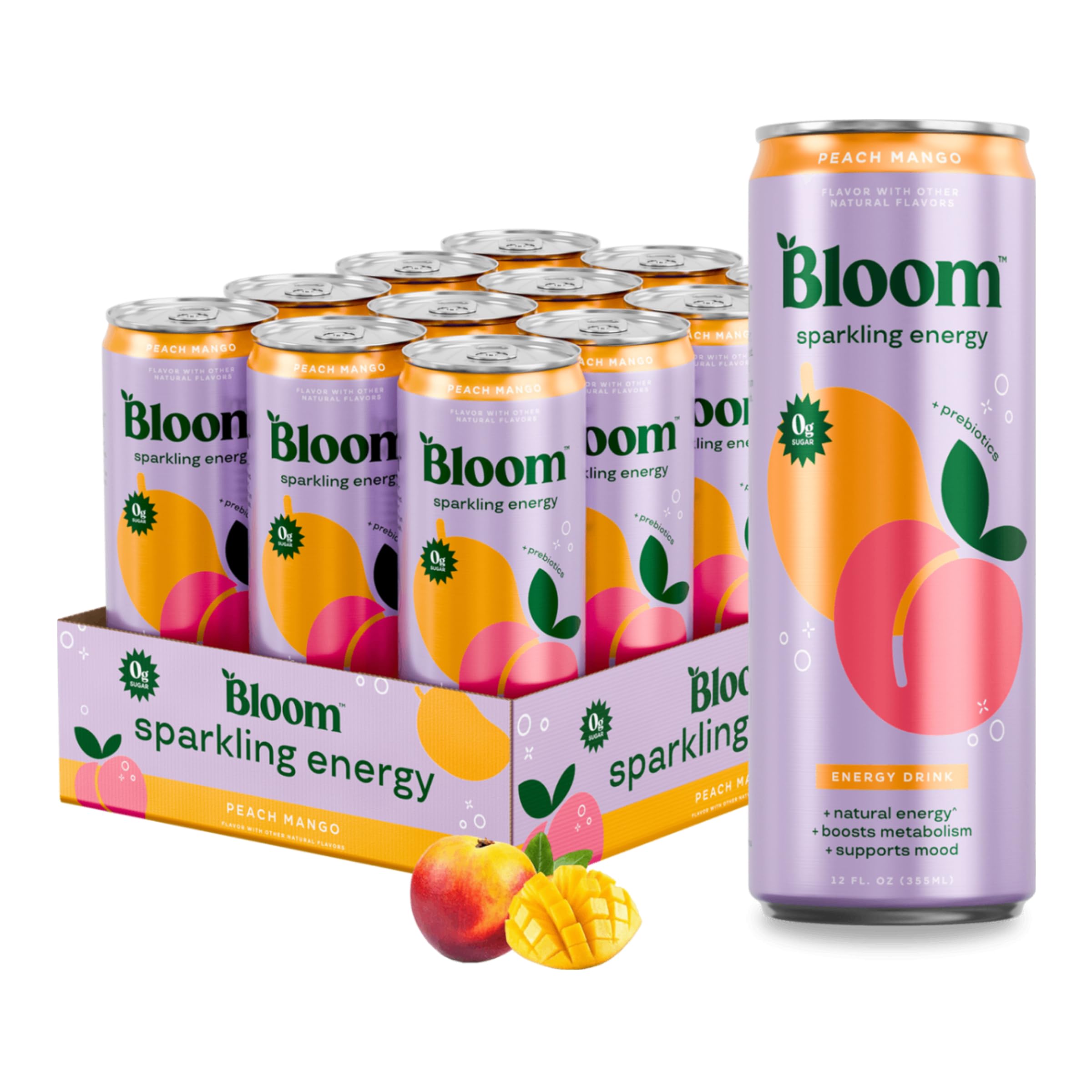 Bloom Nutrition Sparkling Energy Strawberry Watermelon can highlighting crisp taste and zero sugar