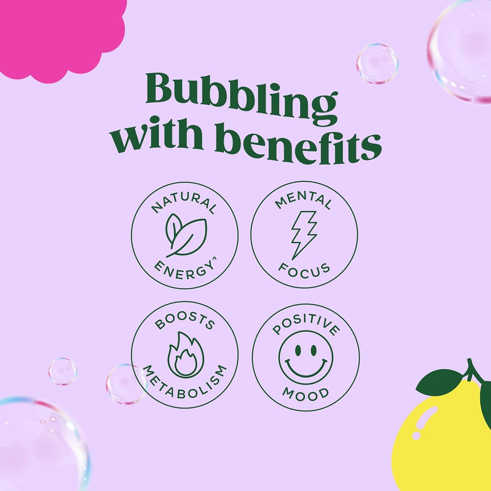 Bloom Nutrition Sparkling Energy ingredient panel showing green tea and green coffee bean