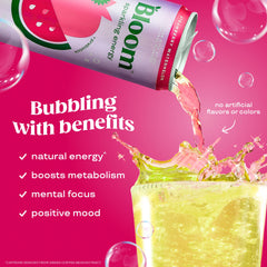 Bloom Nutrition Sparkling Energy features lychee and green tea extracts for antioxidants.