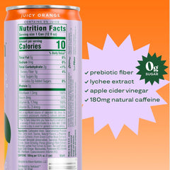 Bloom Nutrition Sparkling Energy orange can side view highlighting convenient on-the-go energy