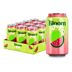 Bloom Pop Watermelon Lime can, crisp refreshment on the go