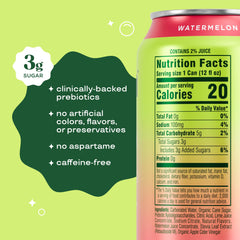 Bloom Pop Watermelon Lime cans on ice, great for lunch
