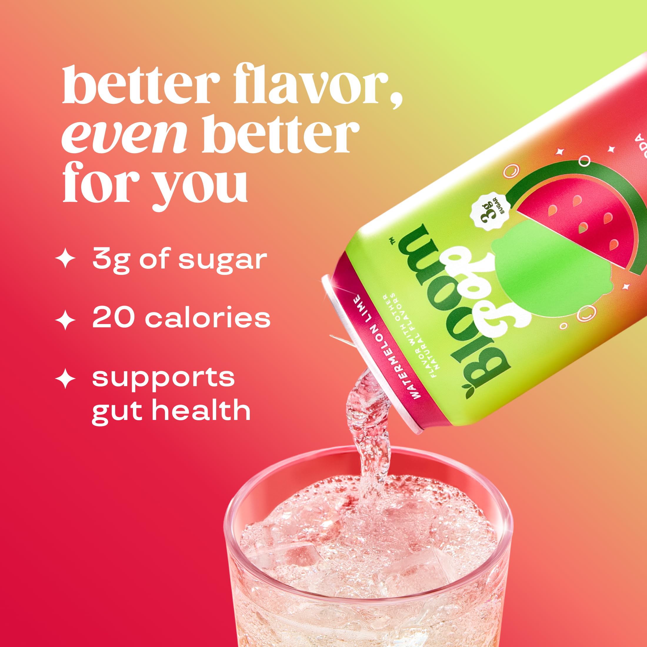 Bloom Pop Watermelon Lime glass pour, vibrant flavor ready to sip