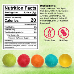 Bloom's Cry Baby Extra Sour Bubble Gum mixed flavors color display.