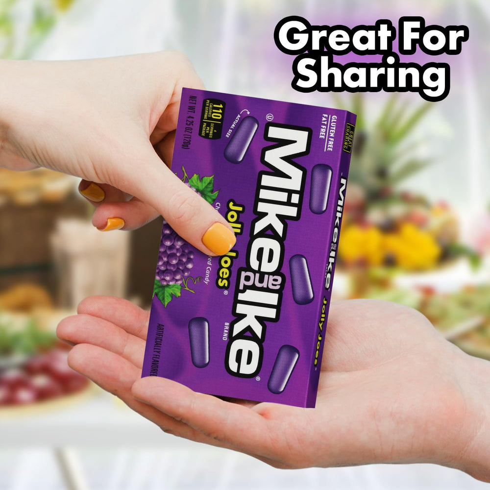 Bloom's Mike and Ike Jolly Joes chewy texture close-up highlights fruity flavors
