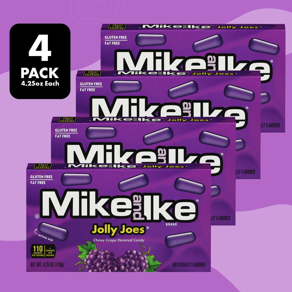 Bloom's Mike and Ike Jolly Joes theater box packaging bright and share-friendly
