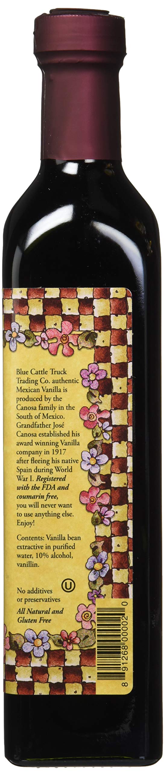 Blue Cattle Truck Trading Co. vanilla beans with bottle for rich aroma.