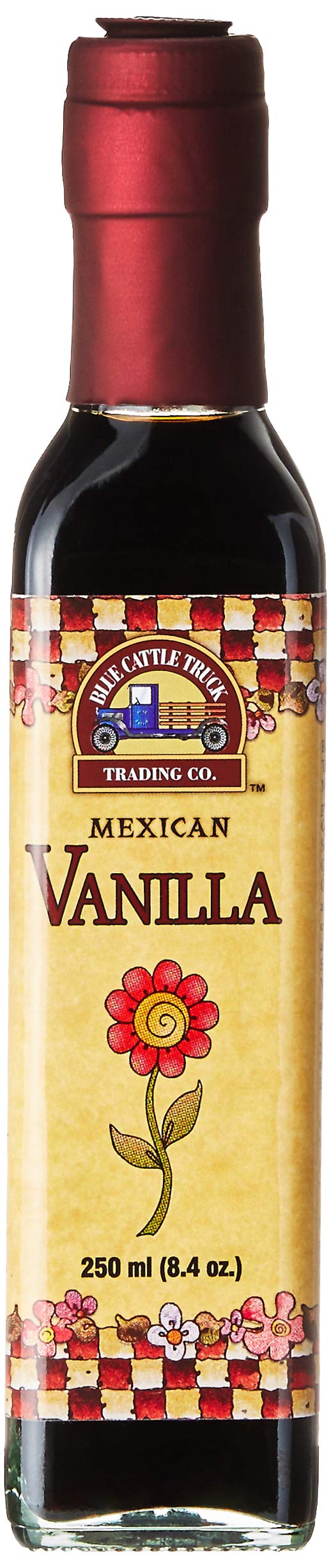 Blue Cattle Truck vanilla extract bottle with rich aroma for baking and coffee.
