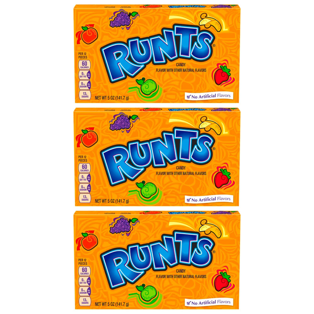 Blue Clover Runts theater box front view, perfect for movie night snacking.