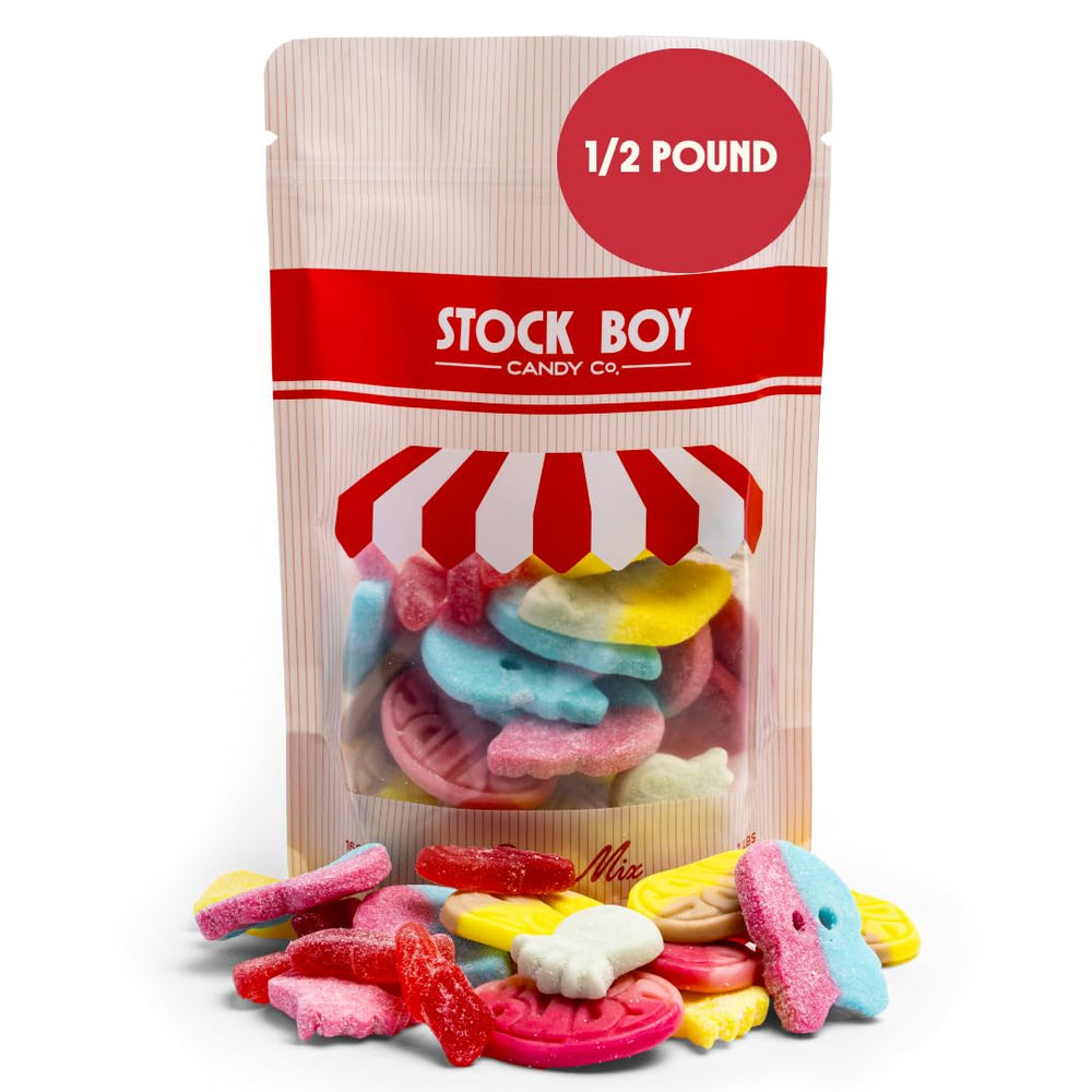 Blue Desert Market BUBS Godis fruit gummies offer juicy flavors for snacking.