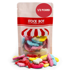 Blue Desert Market BUBS Godis fruit gummies offer juicy flavors for snacking.